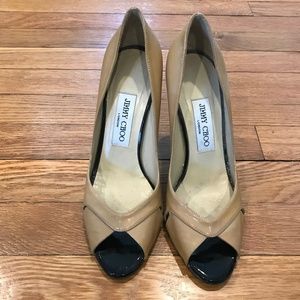 Jimmy Choo nude pumps